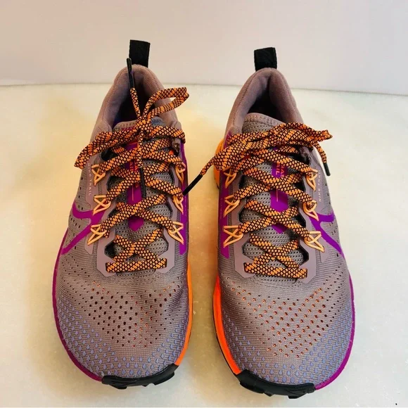 Nike React Pegasus Trail Purple and Orange Athletic Shoes Sz 6.5 - Picture 2 of 9